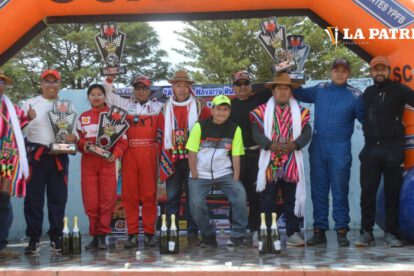 Los ganadores de la novena prueba departamental de automovilismo