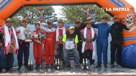 Los ganadores de la novena prueba departamental de automovilismo