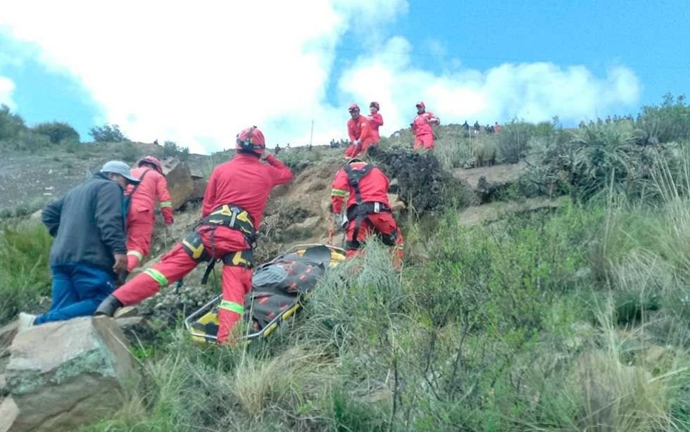 Accidente en Potosí con rescate de bomberos
