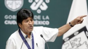 Evo Morales durante su estadía en México