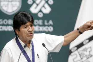 Evo Morales durante su estadía en México