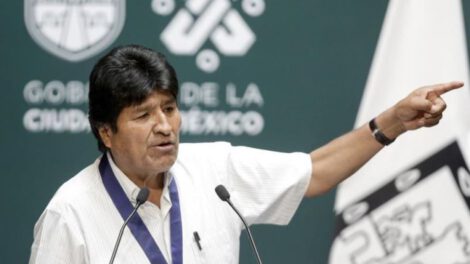 Evo Morales durante su estadía en México