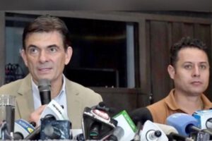 Diálogo del vicepresidente Edmand Lara con el ministro Rodrigo Paz