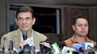 Diálogo del vicepresidente Edmand Lara con el ministro Rodrigo Paz