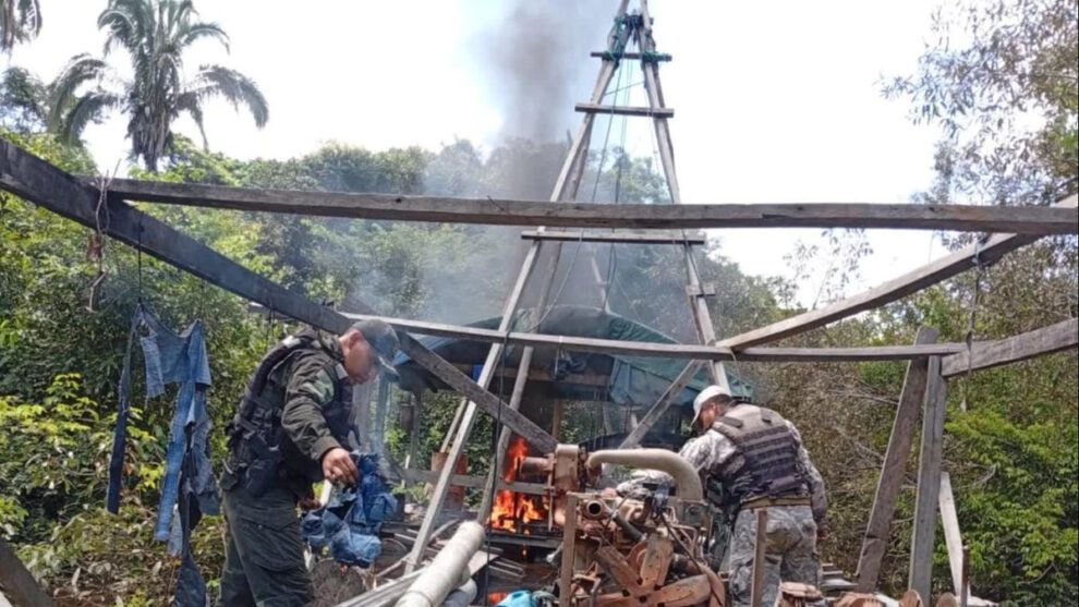 Minería ilegal en Bolivia desarticulada por la Armada Boliviana