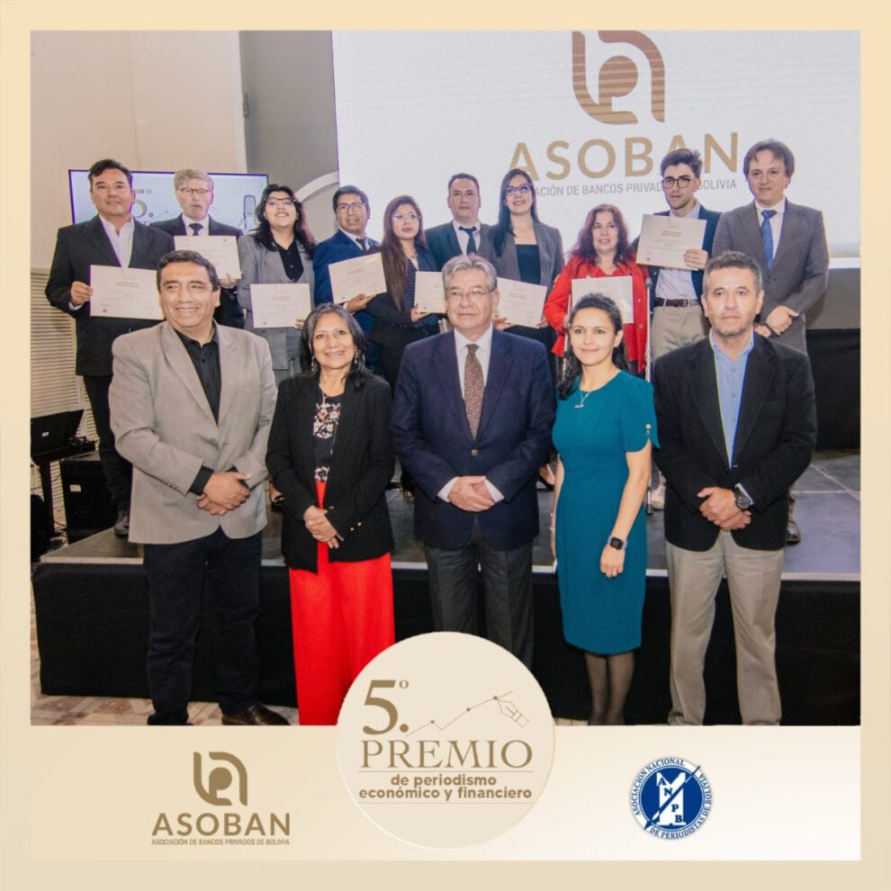 Premio de Periodismo Económico y Financiero otorgado por ASOBAN