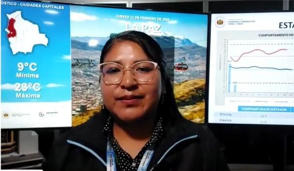 En Oruro también se anticipa cielo nuboso con lluvias y tormentas eléctricas durante la tarde y noche del sábado