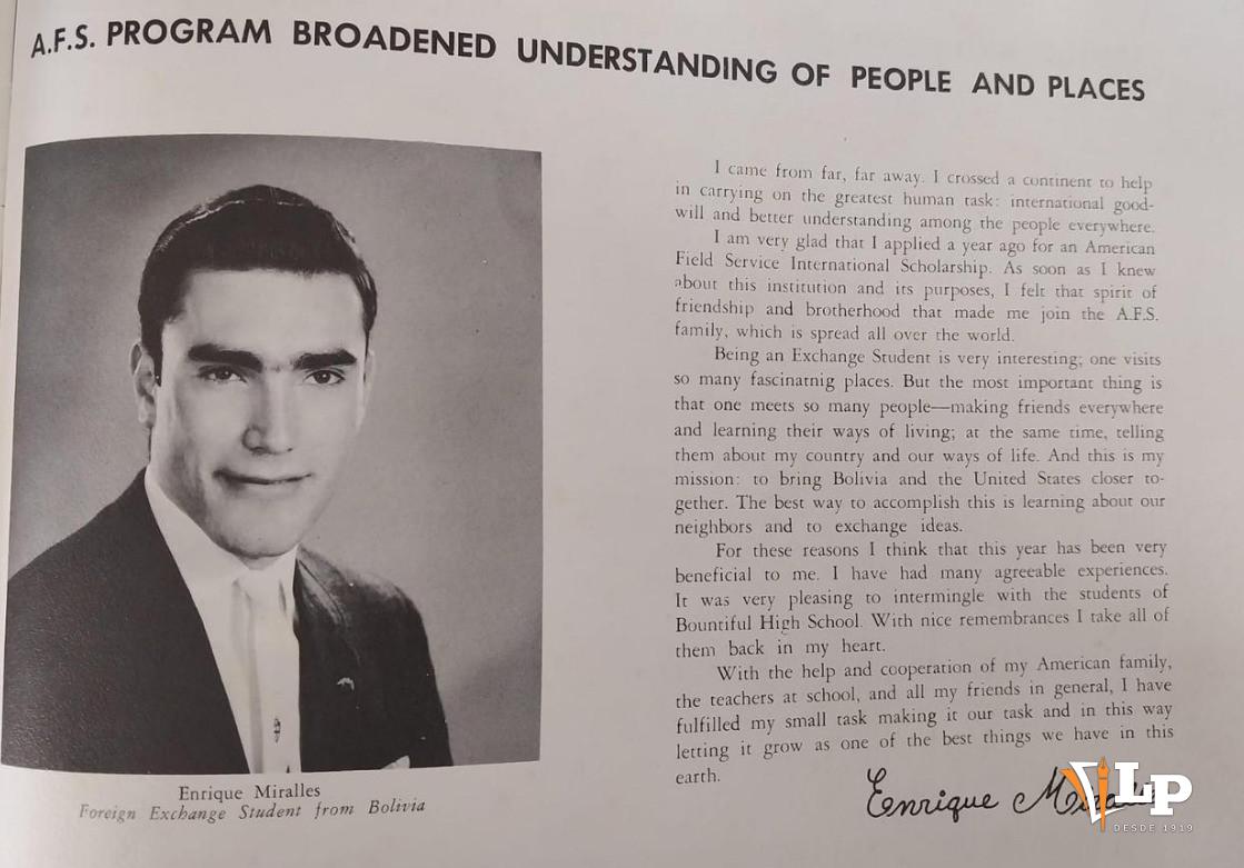 Enrique Miralles Bova obtiene la beca A.F.S.