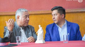 Los alcaldes de Arica y Oruro, Orlando Vargas y Adhemar Wilcarani