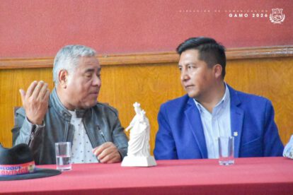 Los alcaldes de Arica y Oruro, Orlando Vargas y Adhemar Wilcarani