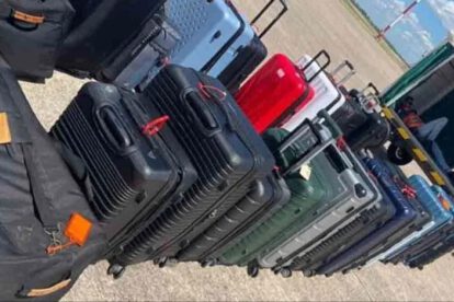 Imagen de las maletas relacionadas al caso