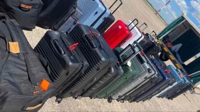 Imagen de las maletas relacionadas al caso