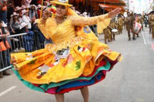 La lechera, el alma de la danza con sus icónicas polleras
