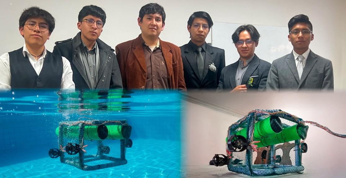 Estudiantes de Unifranz creadores del ROV