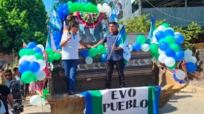 Evo Morales junto a Leonardo Loza