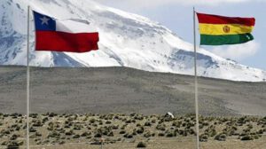 Banderas de Chile y Bolivia