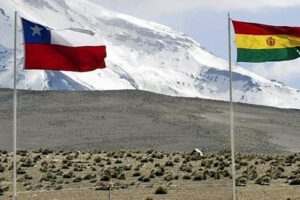 Banderas de Chile y Bolivia