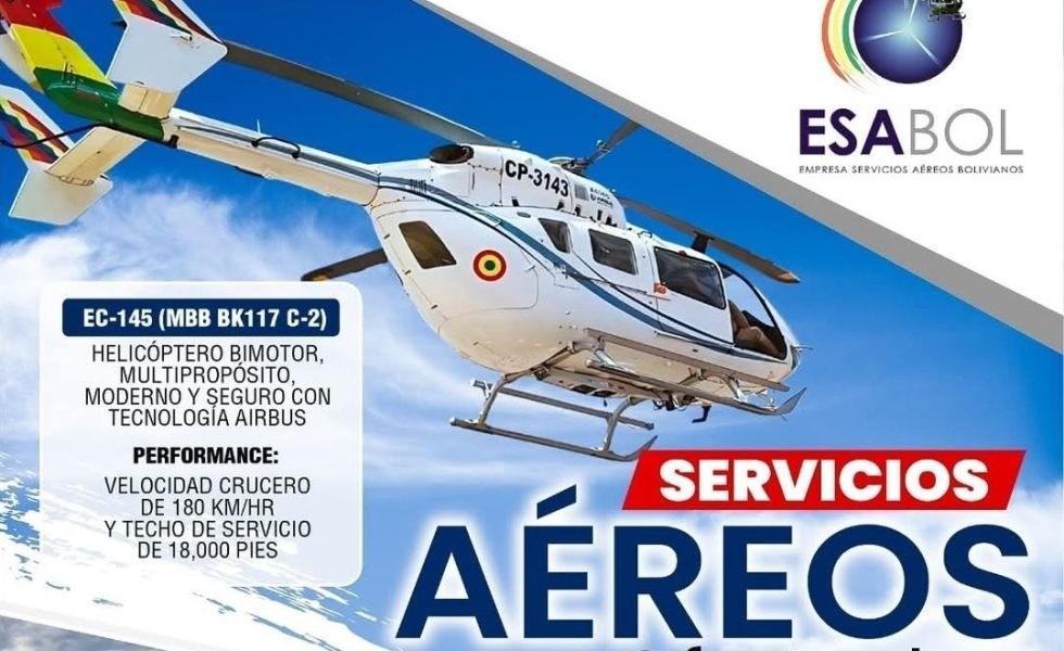 La oferta de servicios de la empresa estatal de helicópteros