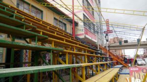 Estafa de graderías en el Carnaval de Oruro