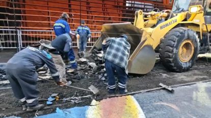 Personal municipal trabajando