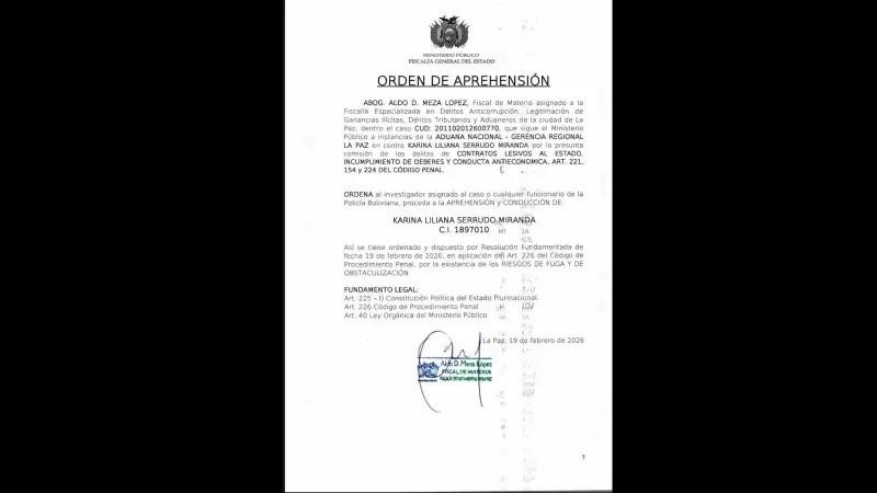 Orden de aprehensión