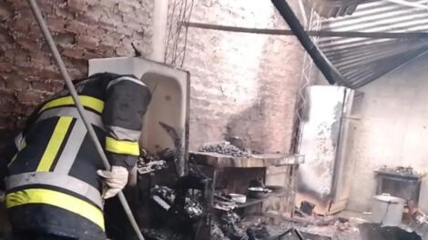 Incendio en una vivienda de Quillacollo
