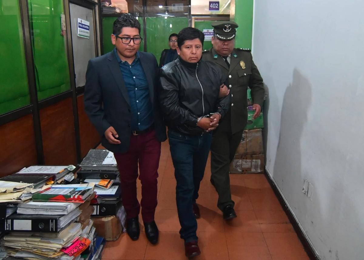 Huarachi al momento de ser capturado