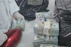 Dinero incautado por tráfico de drogas