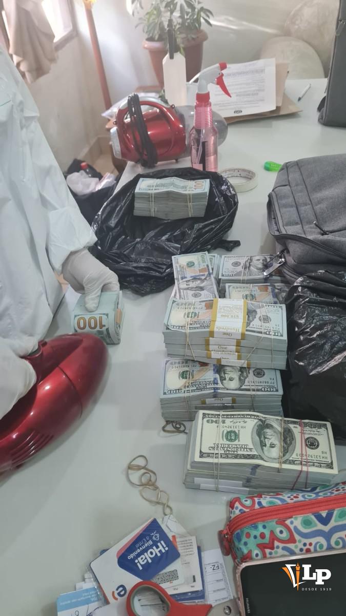 Dinero incautado por tráfico de drogas