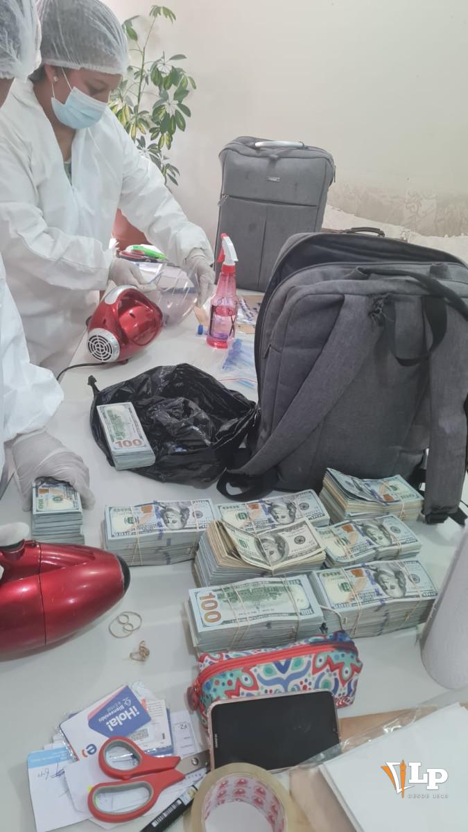 Dinero incautado por tráfico de drogas