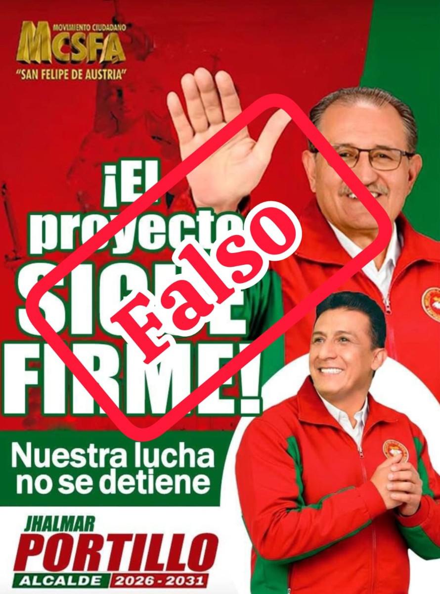 imagen falsa de candidatura del Mcsfa