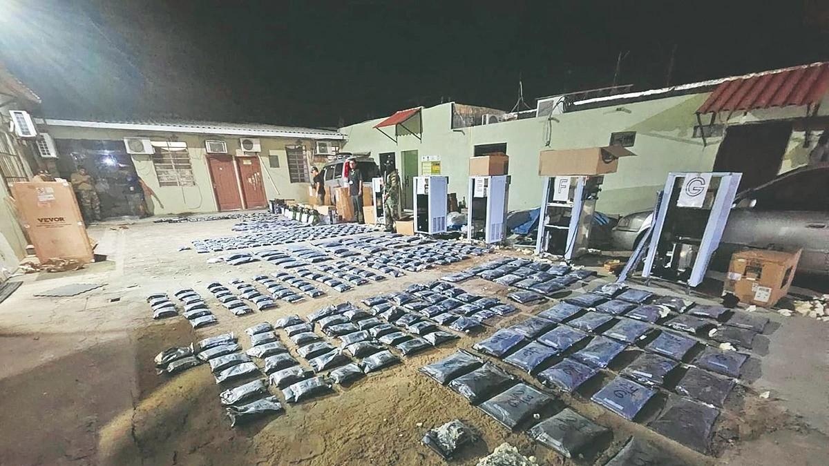 El cargamento de marihuana detectado en el aeropuerto de Viru Viru