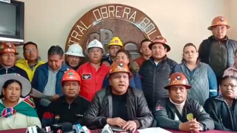 Dirigentes de la COB convocaron a conferencia de prensa