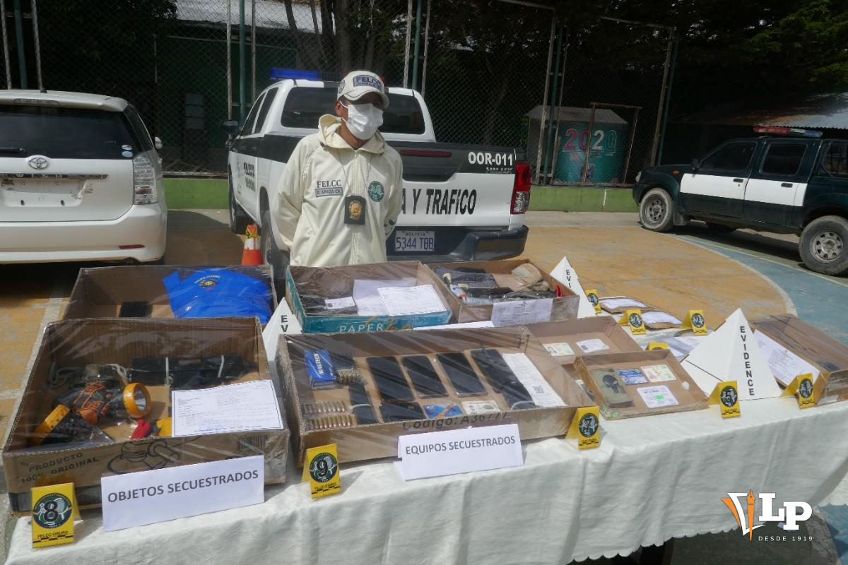 Evidencia presentada por la Policía