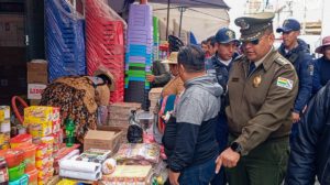 operativo de control en comercios de Oruro