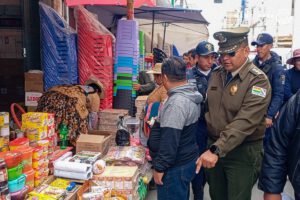 operativo de control en comercios de Oruro