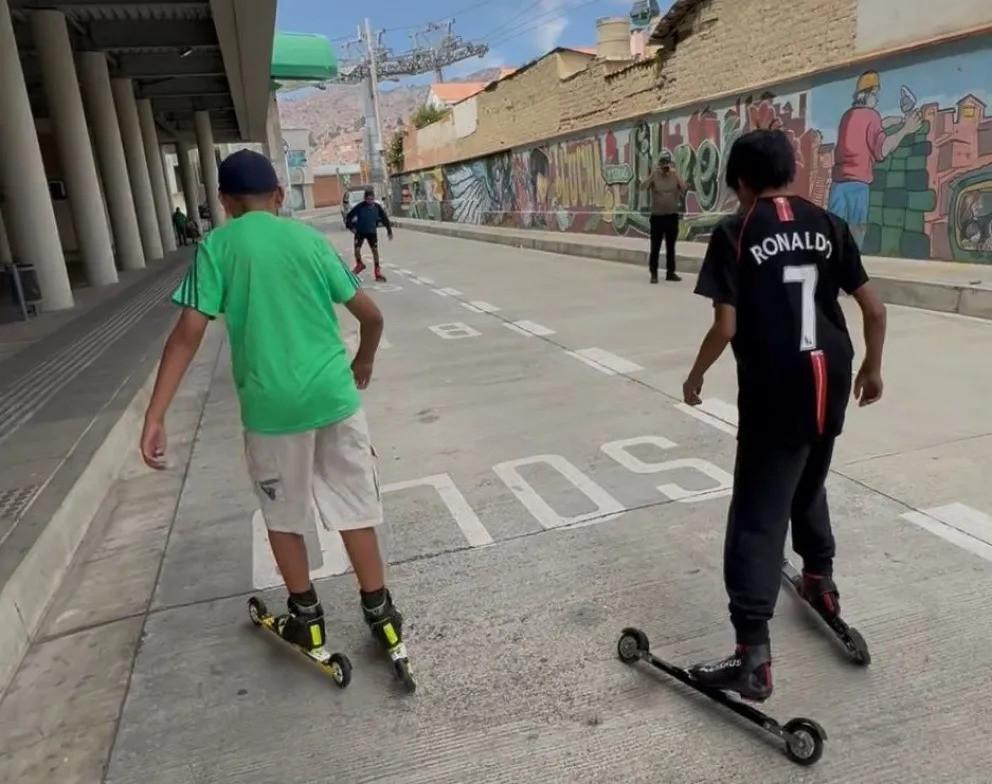 Un grupo de atletas durante su entrenamiento en La Paz