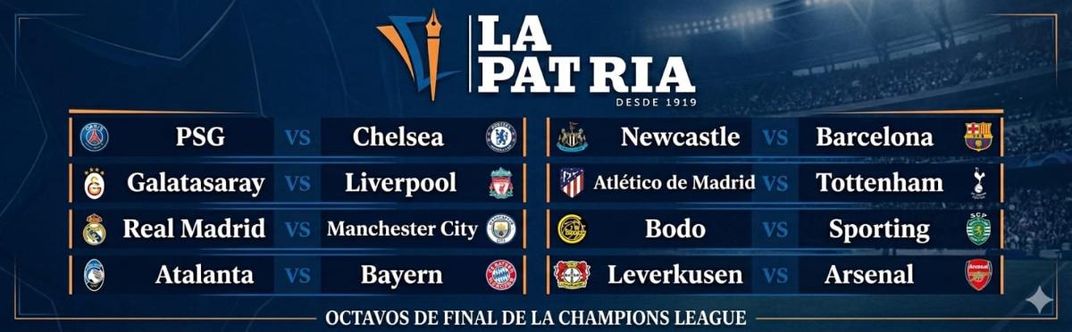 Sorteo octavos de final, Champions League, Real Madrid vs. Manchester City