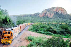 un tren en el oriente