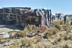 Accidente en carretera Oruro - Huanuni