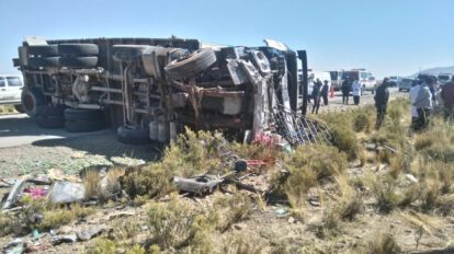 Accidente en carretera Oruro - Huanuni