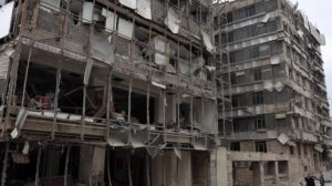 Hospital Ghandi en Teherán, Irán, destruido