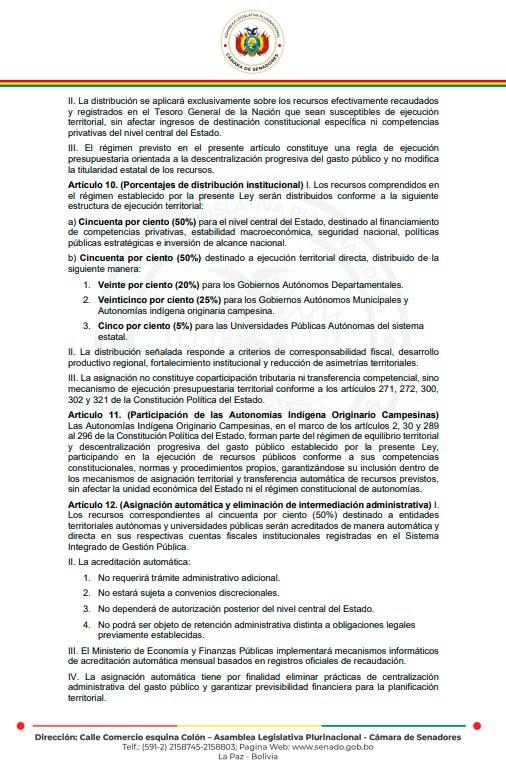 Proyecto ley 50/50 articulo 10