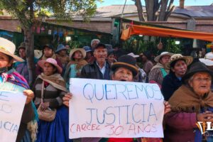 Pobladores de Caracollo piden justicia ante feminicidio a victima de 16 años