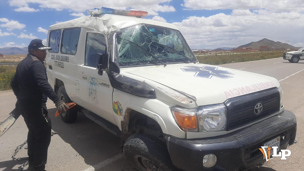 Vuelco de ambulancia de Colquiri
