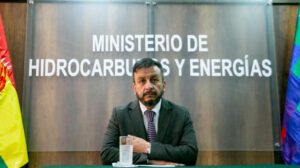 El ministro Hidrocarburos y Energías, Mauricio Medinaceli Monrroy