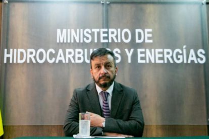 El ministro Hidrocarburos y Energías, Mauricio Medinaceli Monrroy