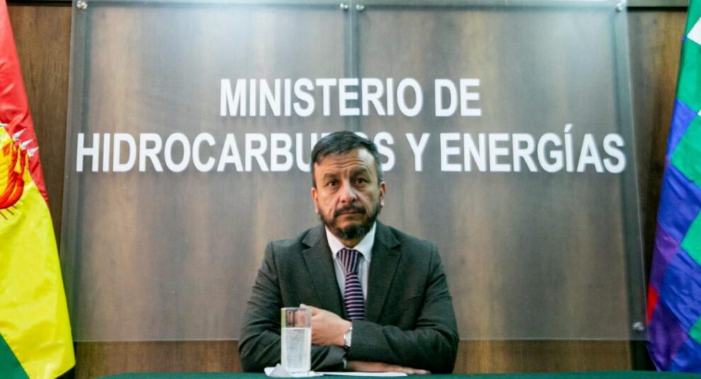 El ministro Hidrocarburos y Energías, Mauricio Medinaceli Monrroy