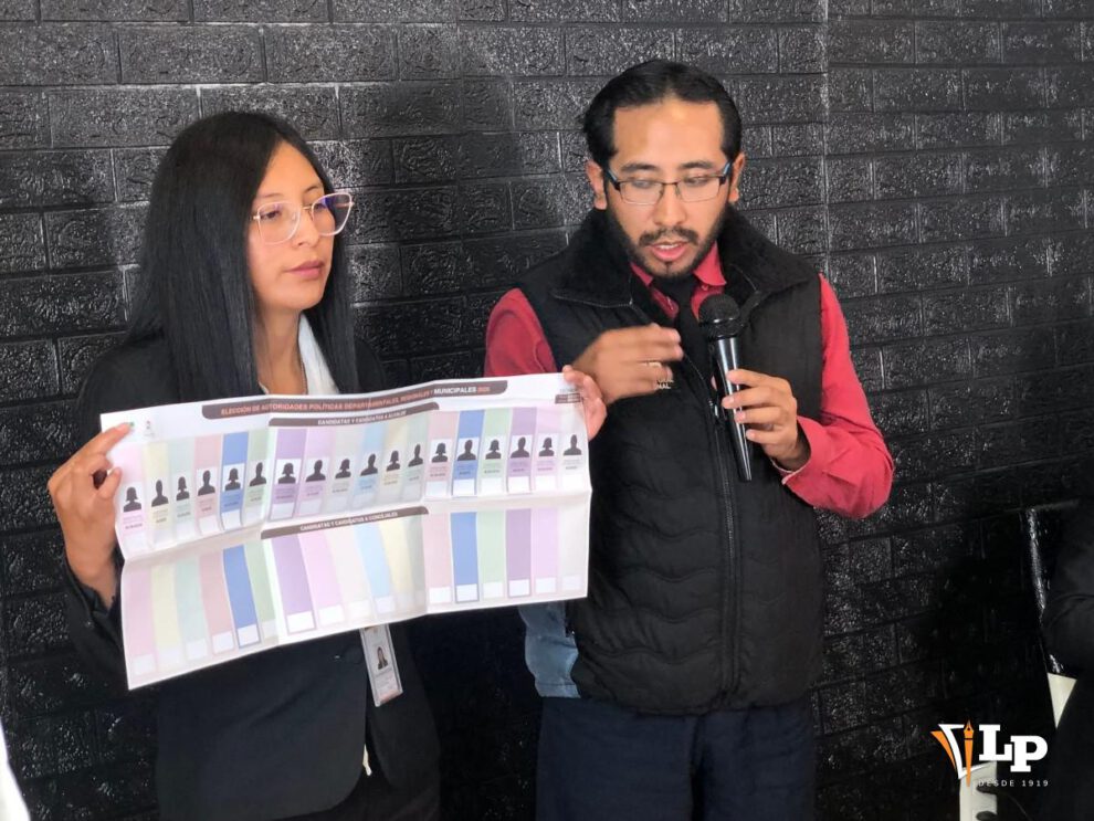 Explicación de la papeleta de sufragio