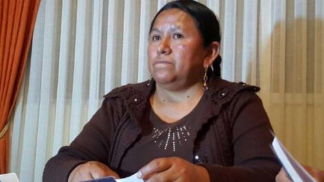 La exministra de Desarrollo Rural y Tierras, Nemesia Achacollo